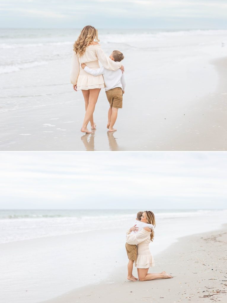 Making memories on new Smyrna Beach with her little boy was so precious